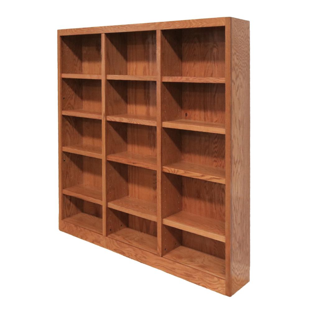 Concepts In Wood 72 In Dry Oak Wood 15 Shelf Standard Bookcase