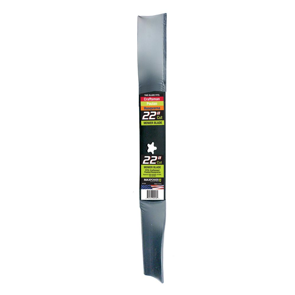 Maxpower 22 in. Mower Blade for Poulan, Husqvarna, Craftsman331740s