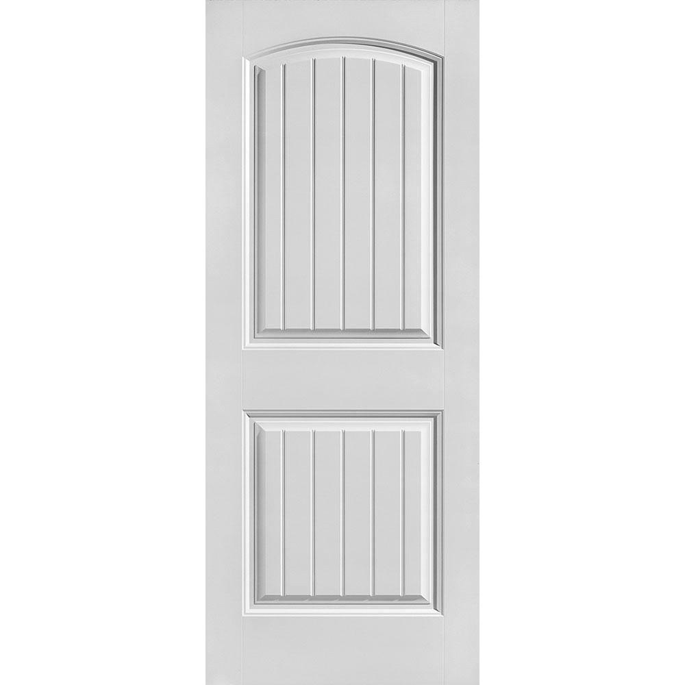 Masonite 32 In X 80 In Cheyenne Smooth 2 Panel Camber Top Plank Hollow Core Primed Composite Interior Door Slab