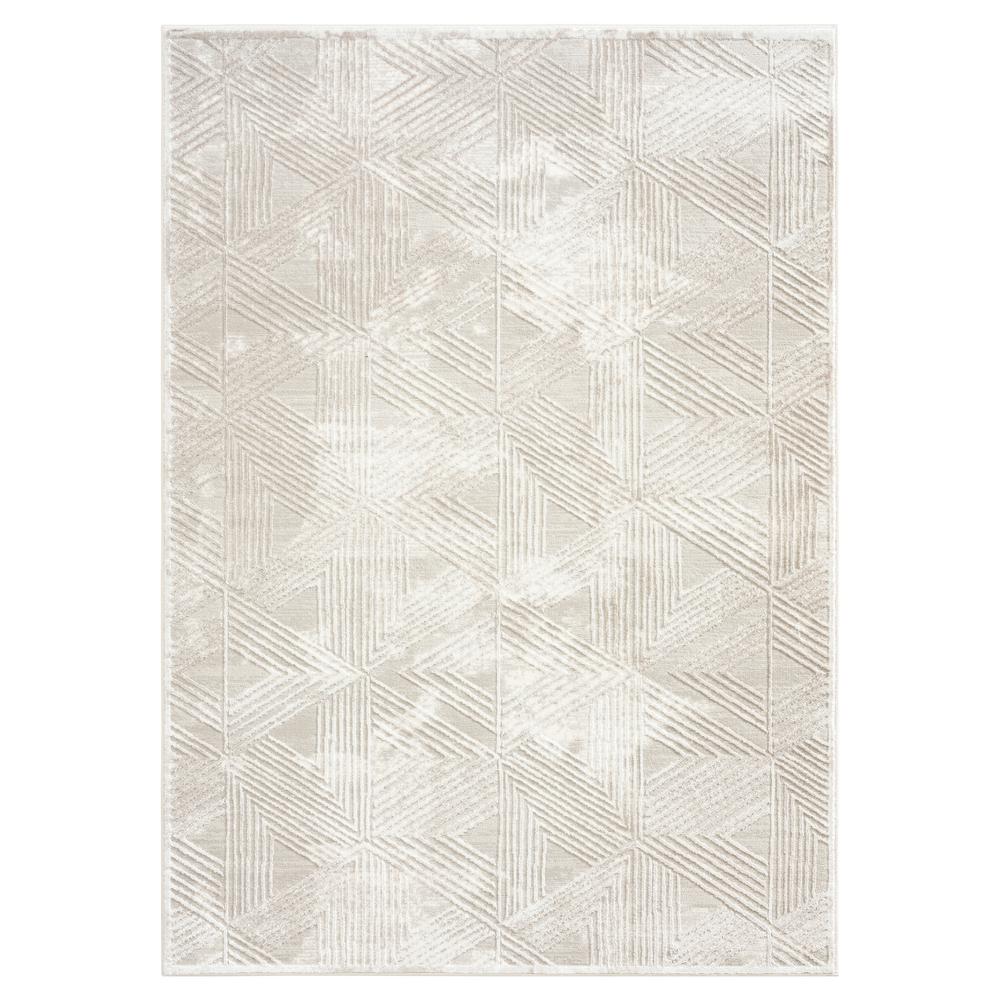 Home Dynamix Bazaar Zen Cream 5 ft. x 7 ft. Abstract Area Rug, Ivory