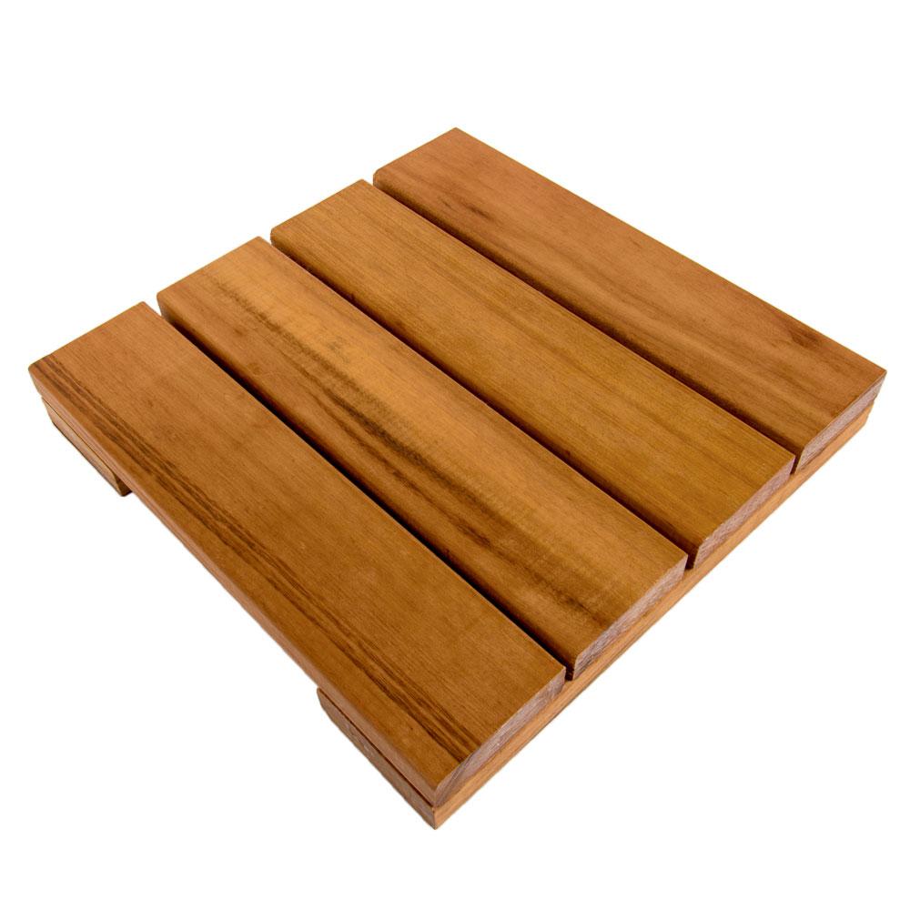 DeckWise WiseTile 8 ft. x 8 ft. 64 sq. ft. Solid Hardwood Deck Tile