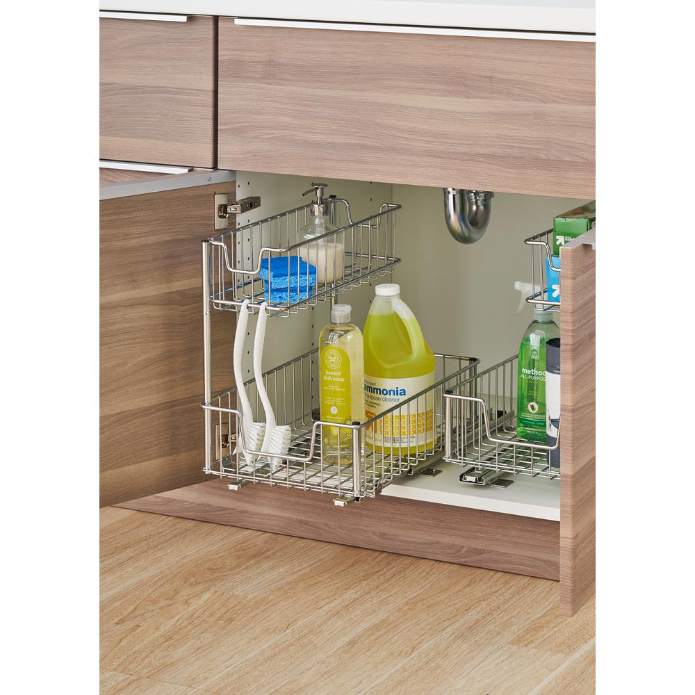 TRINITY Sliding Undersink Organizer-TBFC-2204 - The Home Depot