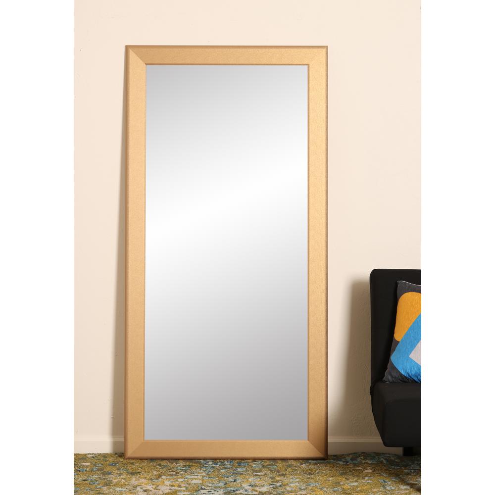 Brandtworks 32 5 In X 66 In Contemporary Gold Pop Floor Mirror