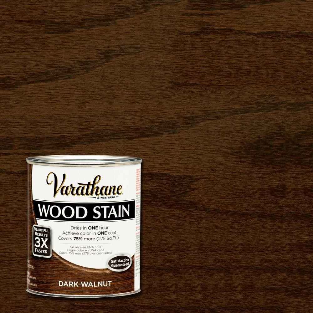 Varathane 1 Qt 3x Dark Walnut Premium Wood Stain 2 Pack 266167 The Home Depot