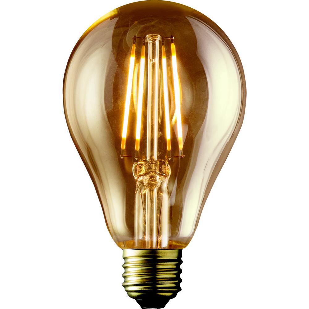 Archipelago 40W Equivalent Warm White A19 Amber Lens Vintage Victorian Dimmable LED Light Bulb ...