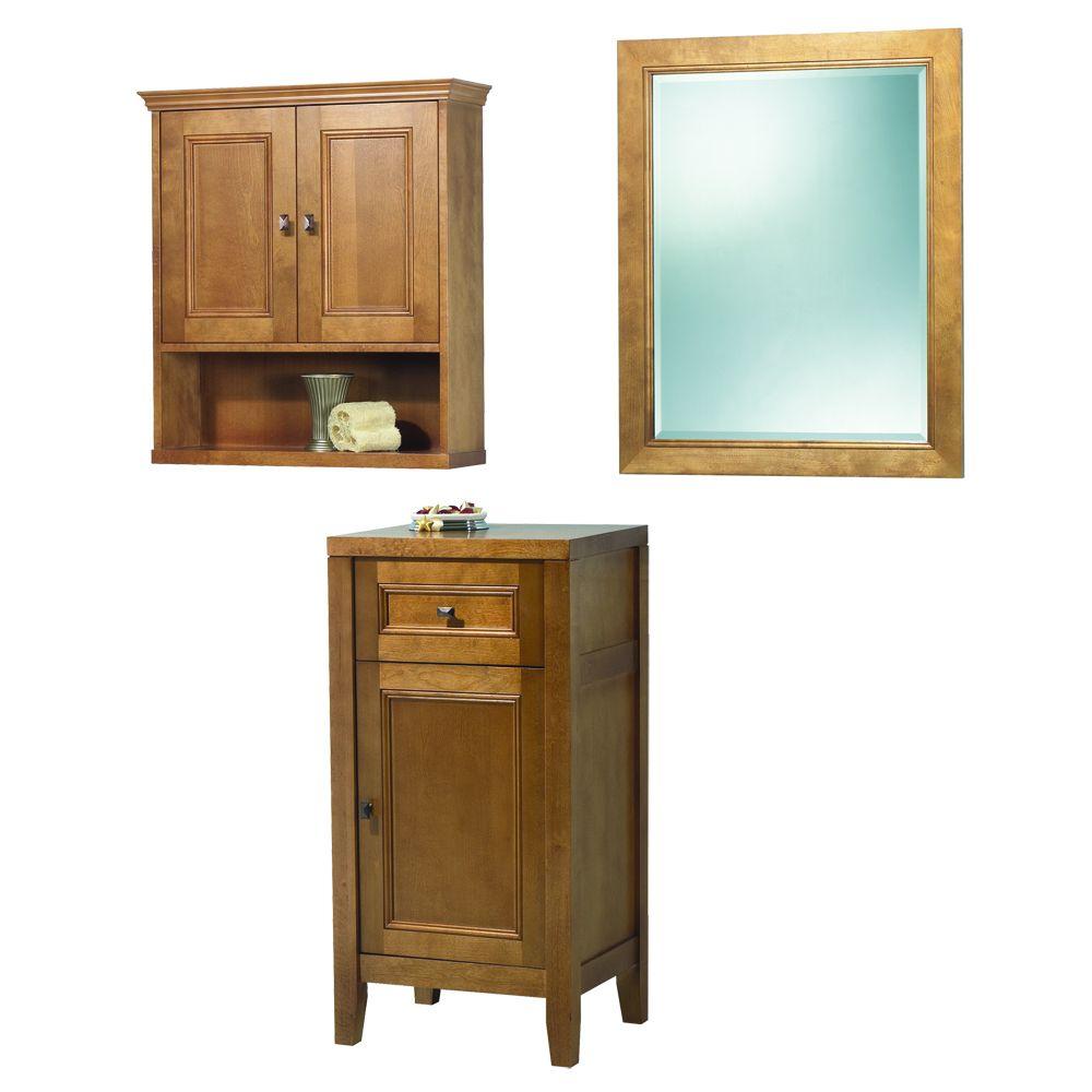 Foremost Exhibit 35 in. L x 15 in. W Wall Mirror and Wall and Floor in Rich