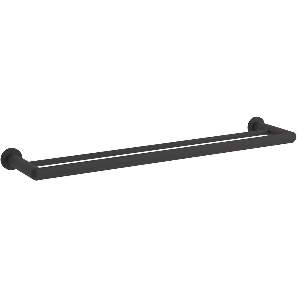 KOHLER Kumin 24 in. Double Towel Bar in Matte BlackK97890BL The