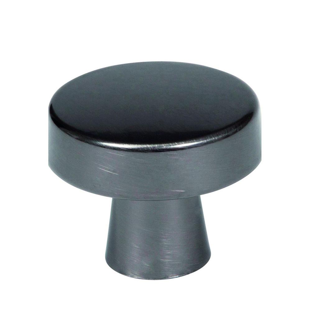 Amerock Blackrock 15/16 in. (33mm) Gunmetal Knob2000643 The