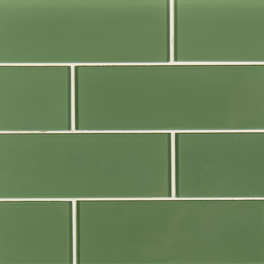 Green Rectangle Kitchen Gl Tile The Home Depot Green Rectangle Kitchen Gl