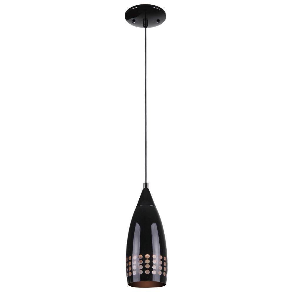 Black Glass Pendant Light 1 light black adjustable mini pendant with hand blown black glass shade