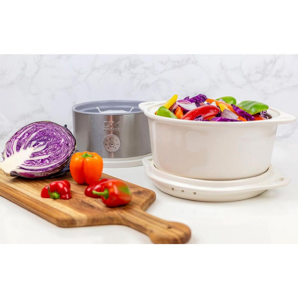 KALORIK 4.75 Qt. White Stainless Steel Food Steamer and Rice Cooker DG