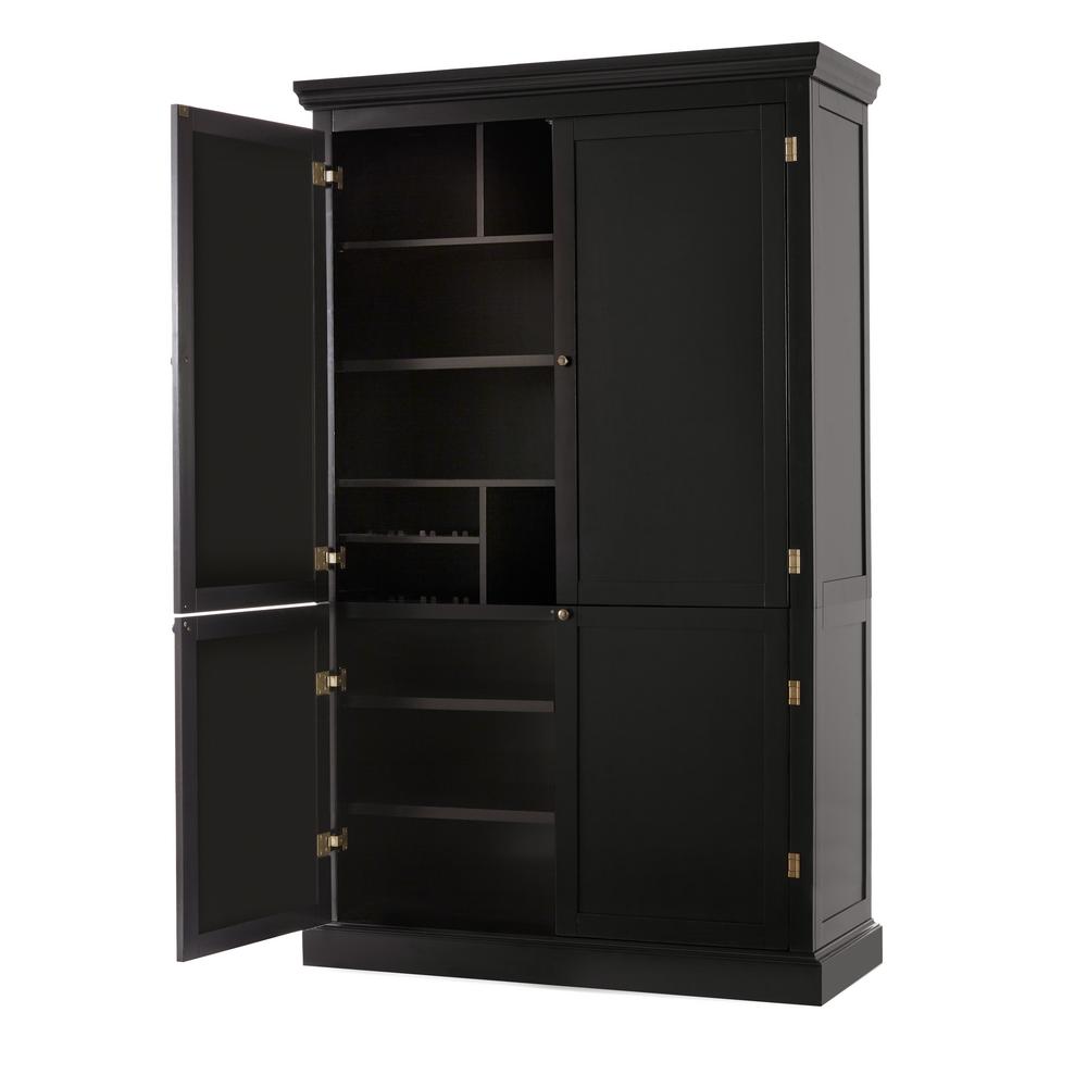 Home Decorators Collection Prescott Black Modular Pantry Open Top