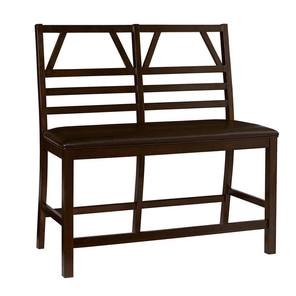 Progressive Furniture Trusses Espresso Upholstered Counter Bench 1 Progressive Furniture Trusses Espresso Upholstered Counter Bench 1 Per Carton