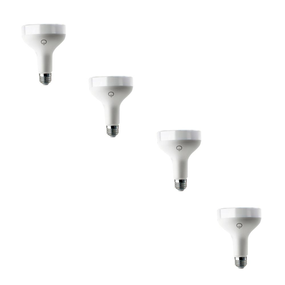Indoor Outdoor Smart Bulb Led Bulbs Light The Home Depot 75 Watt Equivalent Br30 Multi Color Dimmable Wi Fi Smart Connected Led Light