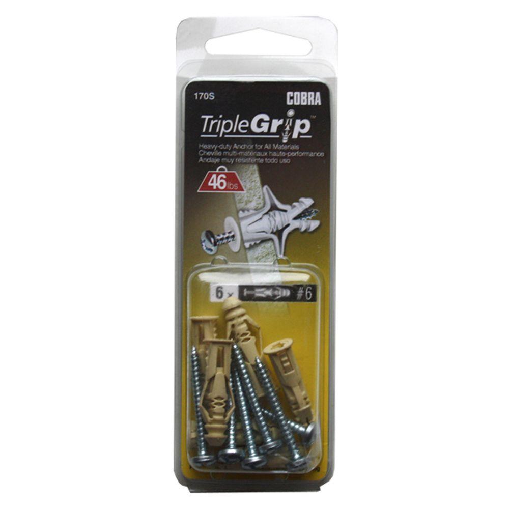 Triple Grip 6 with Screws170S The Home Depot