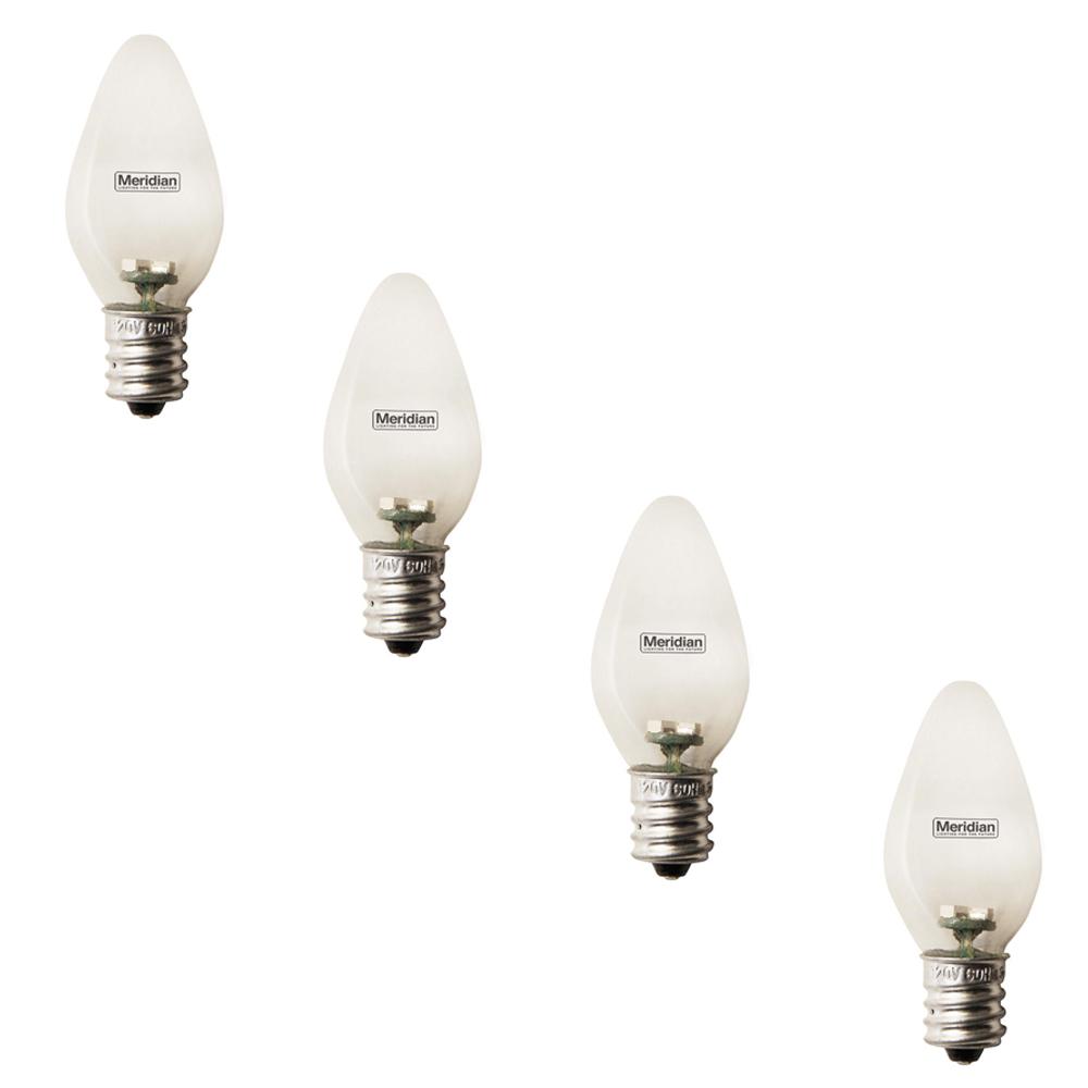 C7 E12 Led Bulbs Light The Home Depot 4 Watt Equivalent Soft White C7 Led Light Bulb Pack