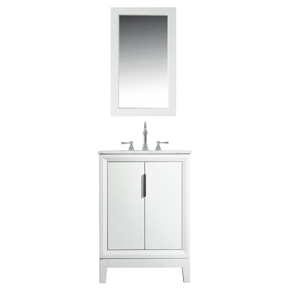 Water Creation 24 In Bath Vanity Pure White W Carrara Bath Vanity In Pure White