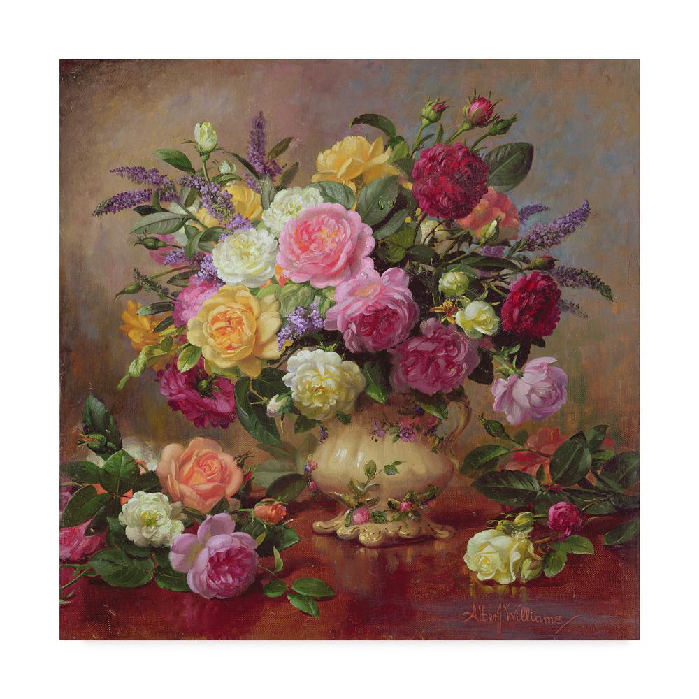 Trademark Fine Art 18 in. x 18 in. Roses from a Victorian Garden by ...