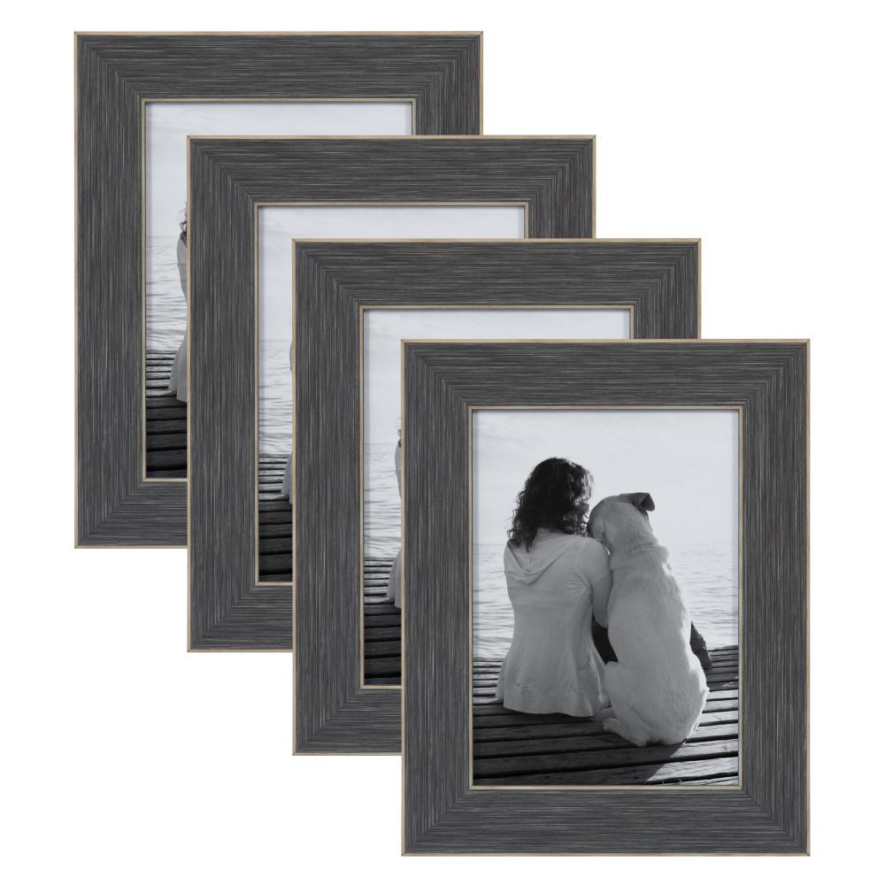 DesignOvation Wyeth 5x7 Gray Picture Frame (Set of 4)213606 The Home