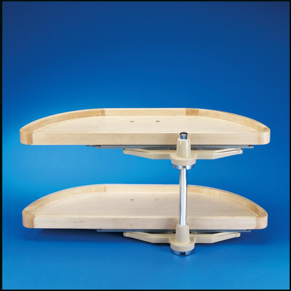 Rev A Shelf 18 In H X 11 12 W 32 D Wood 2 Half Moon This Review Is From 18 In H X 17 12 W 38 D Wood 2 Shelf Half Moon Lazy Susan Set