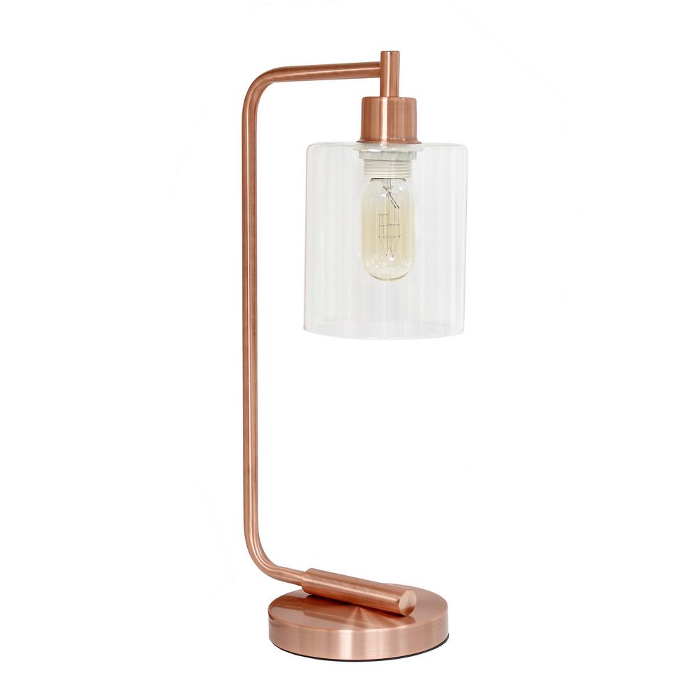 gold industrial table lamp