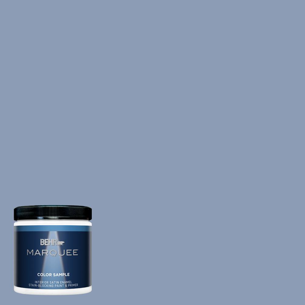 BEHR MARQUEE 8 oz. #PMD-72 Periwinkle Dusk Satin Enamel Interior ...