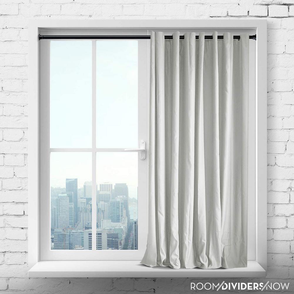 Roomdividersnow 120 In 150 In Premium Tension Curtain Rod In Black Ptrod Bl150n The Home Depot,Japanese Style Bedroom Furniture