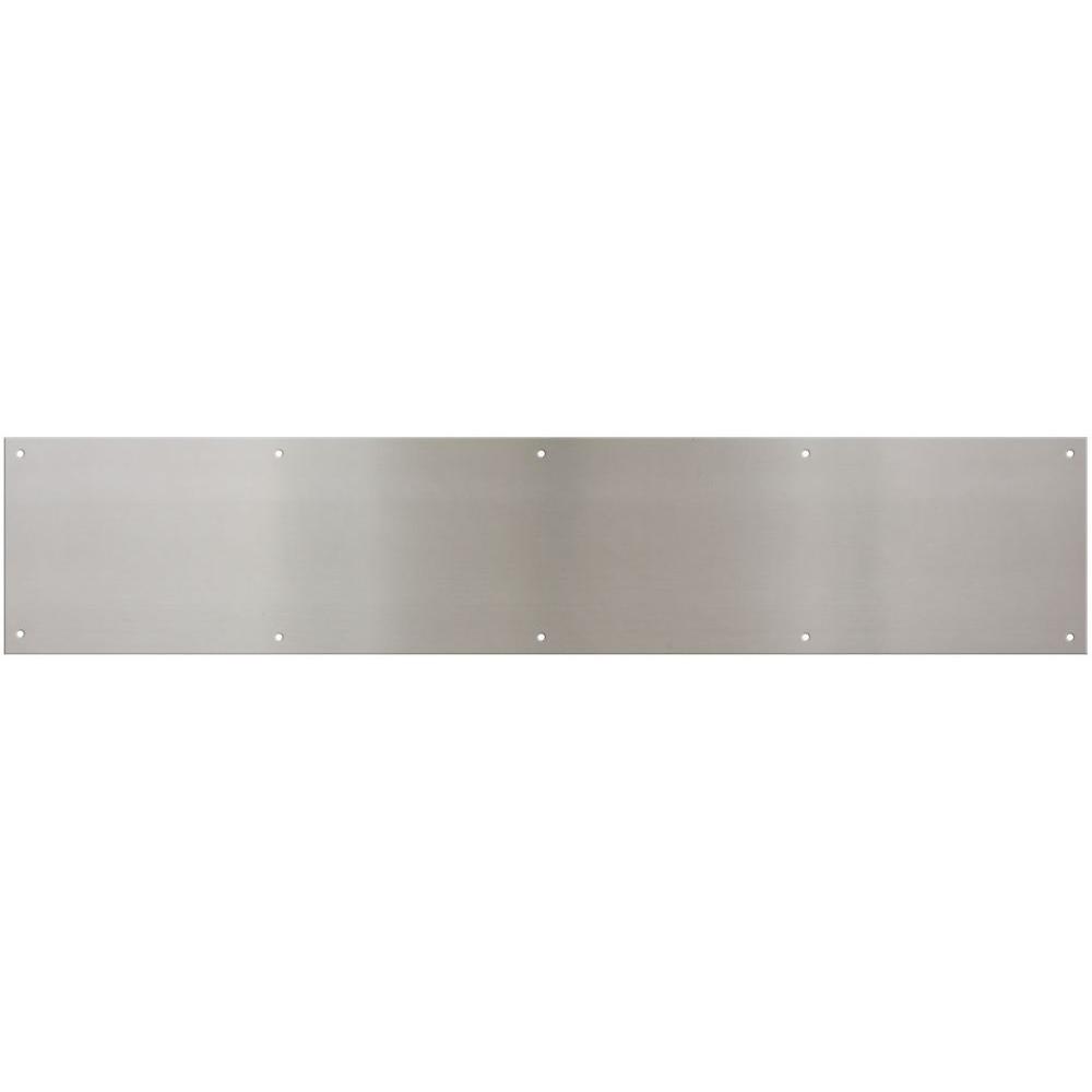 Everbilt 8 in. x 34 in. Satin Aluminum Kick Plate-14280 - The Home Depot