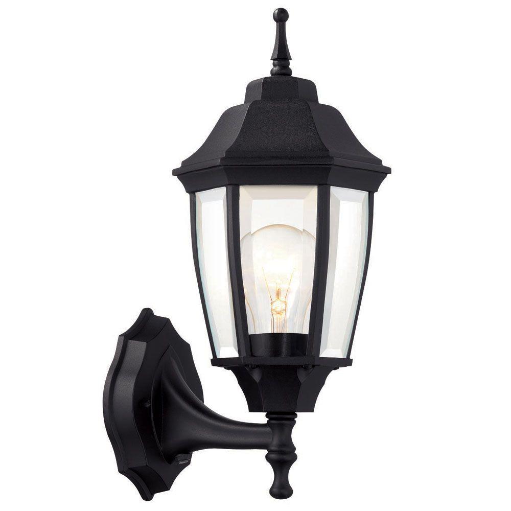 Hampton Bay 1Light Black DusktoDawn Outdoor Wall LanternBPP1611BLK