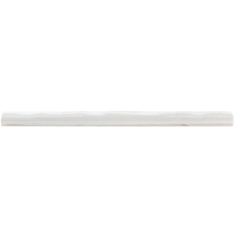 Ivy Hill Tile Moze White 0.75 in. x 12 in. Ceramic Pencil Liner-TLCFALCPNWHTPEN - The Home Depot