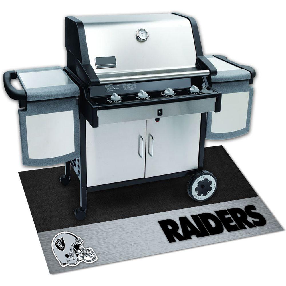 Fanmats Oakland Raiders 26 In X 42 In Grill Mat 12196 The Home