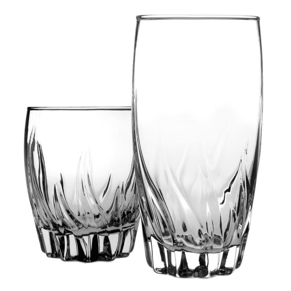 Anchor Hocking Central Park 12 oz. and 17 oz. Rock and Tumbler Glasses