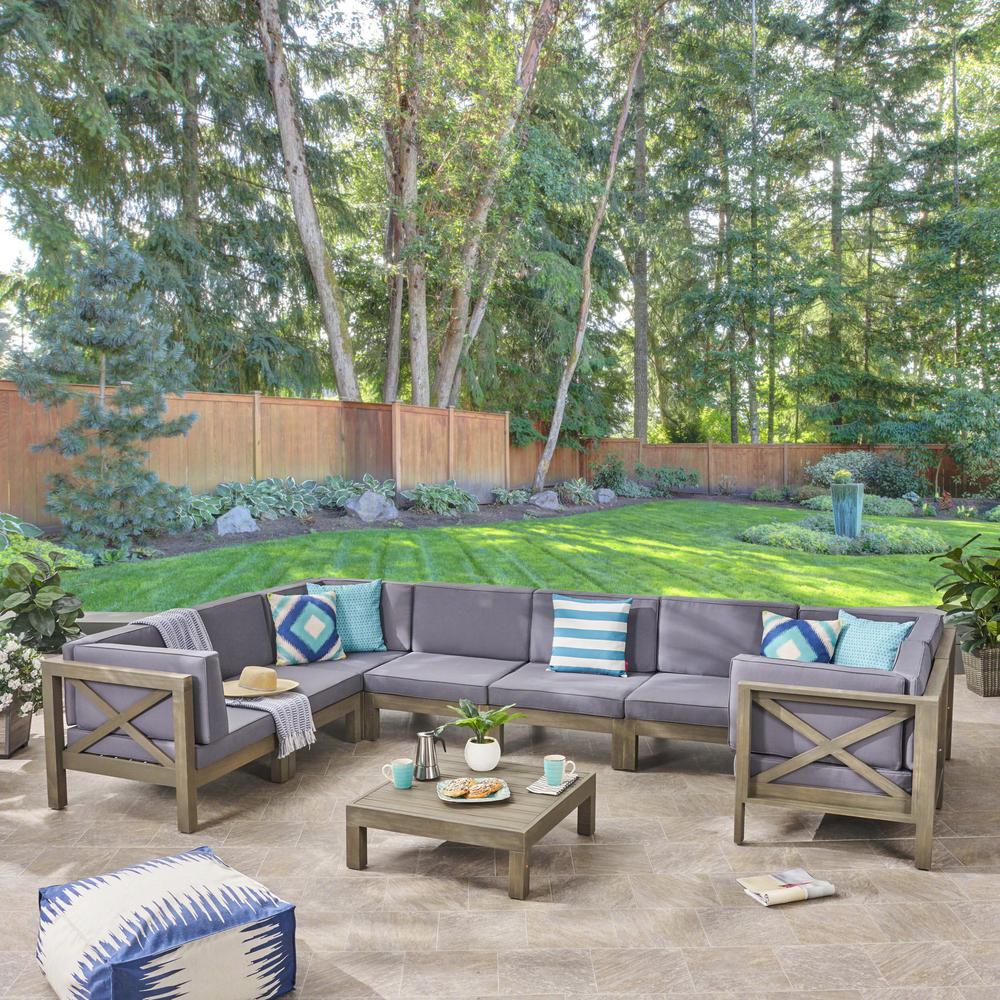 Brava 9pc Acacia Sectional Sofa Set Gray Dark Christopher Knight Home Brickseek - Willow Glen Farmhouse Wood Outdoor Patio Sectional Sofa With Teak Finish Brava 9pc Acacia Sectional Sofa Set Gray Dark Christopher Knight Home Brickseek - Willow Glen Farmhouse Wood Outdoor Patio Sectional Sofa With Teak Finish