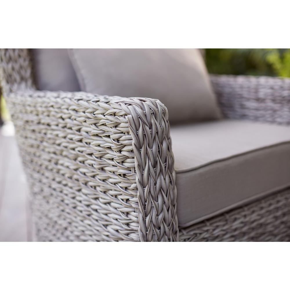 Hampton Bay Megan Grey All Weather Wicker Outdoor Patio Lounge