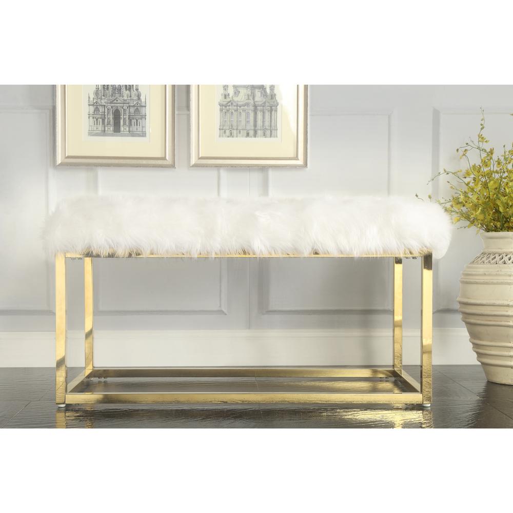  Home Decorators Collection Jacques  Antique Ivory Bench 