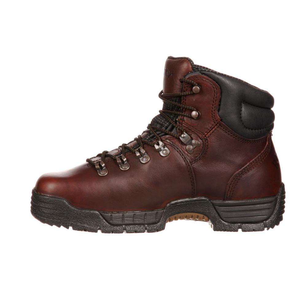 MENS V12 V-TECH ROCKY V1255 BROWN LEATHER SAFETY TOE CAP WORK ZIP BOOTS SIZE7-13