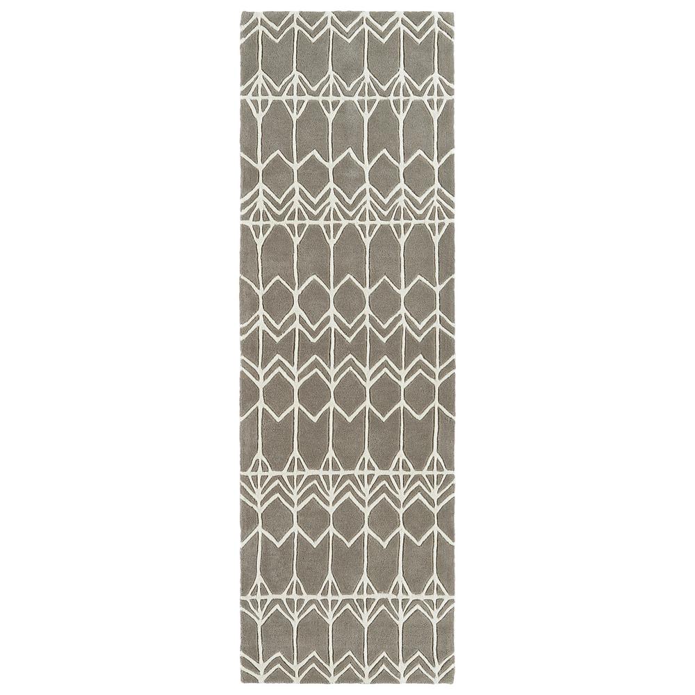 Kaleen Origami Grey 3 Ft X 8 Ft Runner Rug