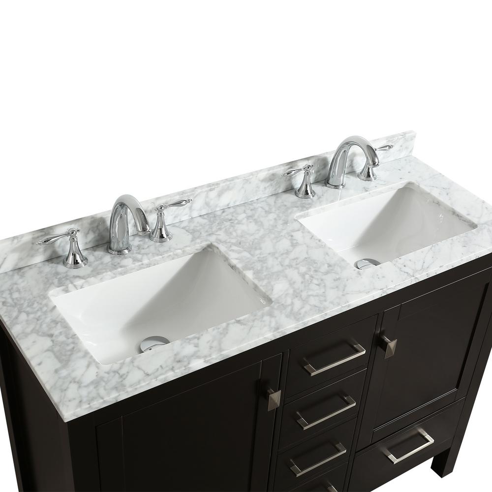 Eviva London 48 In X 18 Transitional Espresso Bathroom Vanity Transitional Espresso Bathroom Vanity