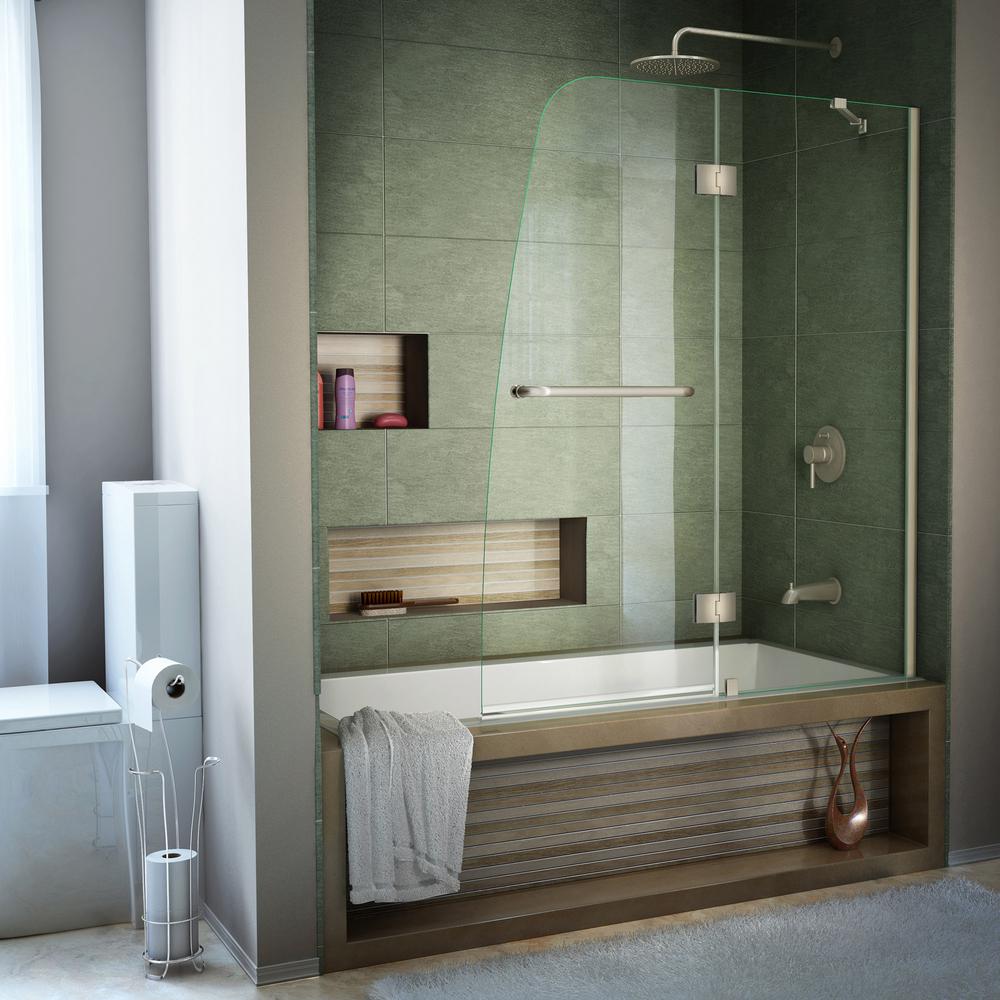 seamless tub shower doors