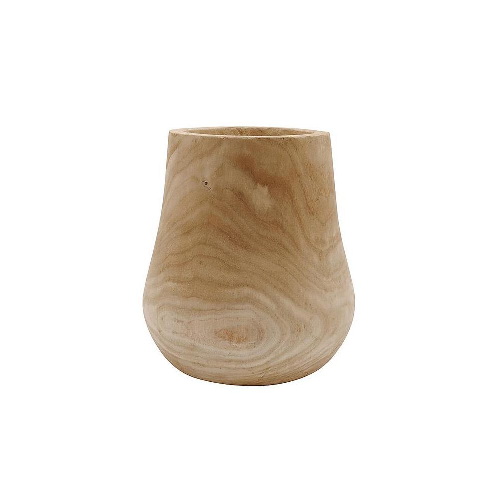 Preshea Natural Wood Urn Planter-9227000810 - The Home Depot