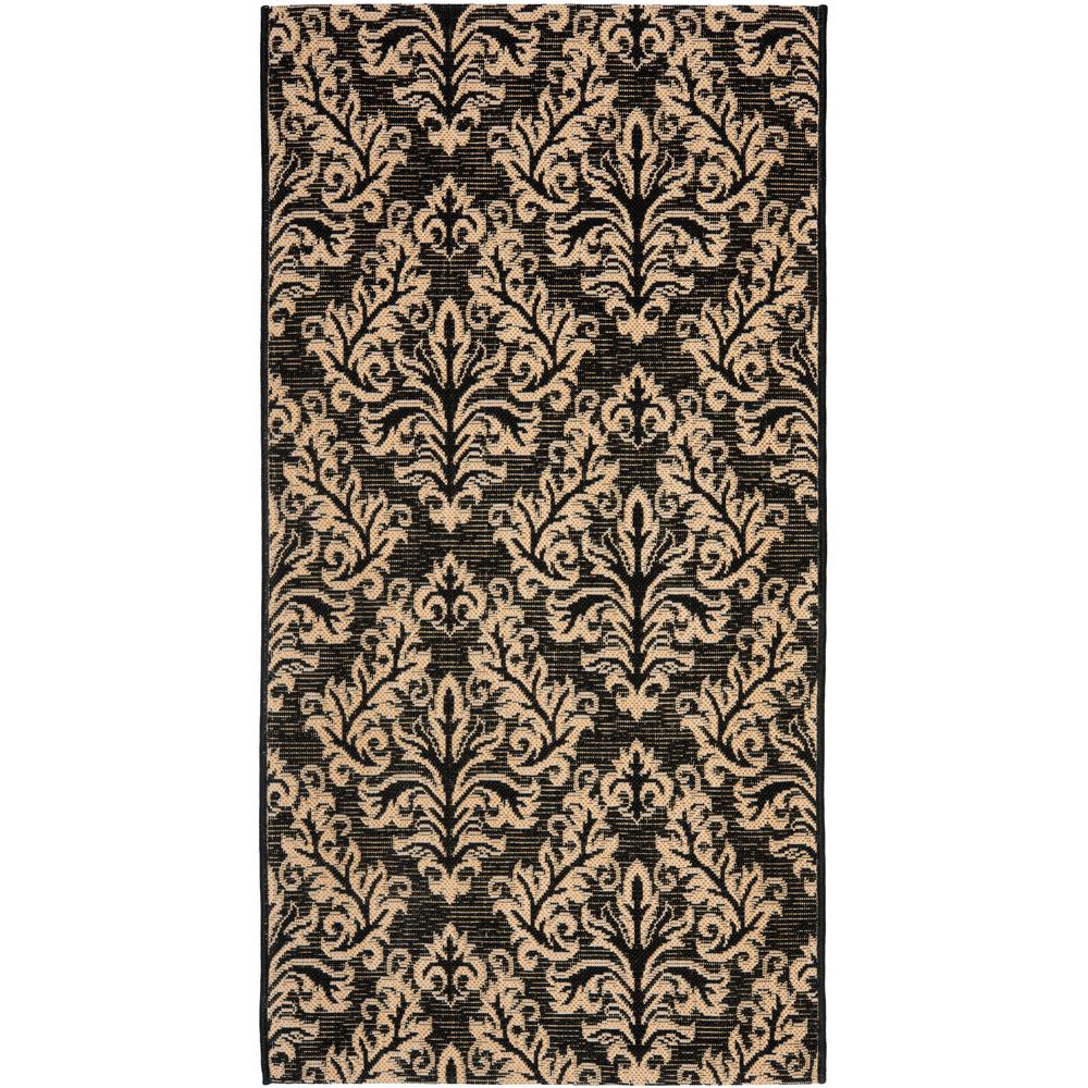 Safavieh Courtyard Black/Cream 3 ft. x 5 ft. Indoor/Outdoor Rectangle
