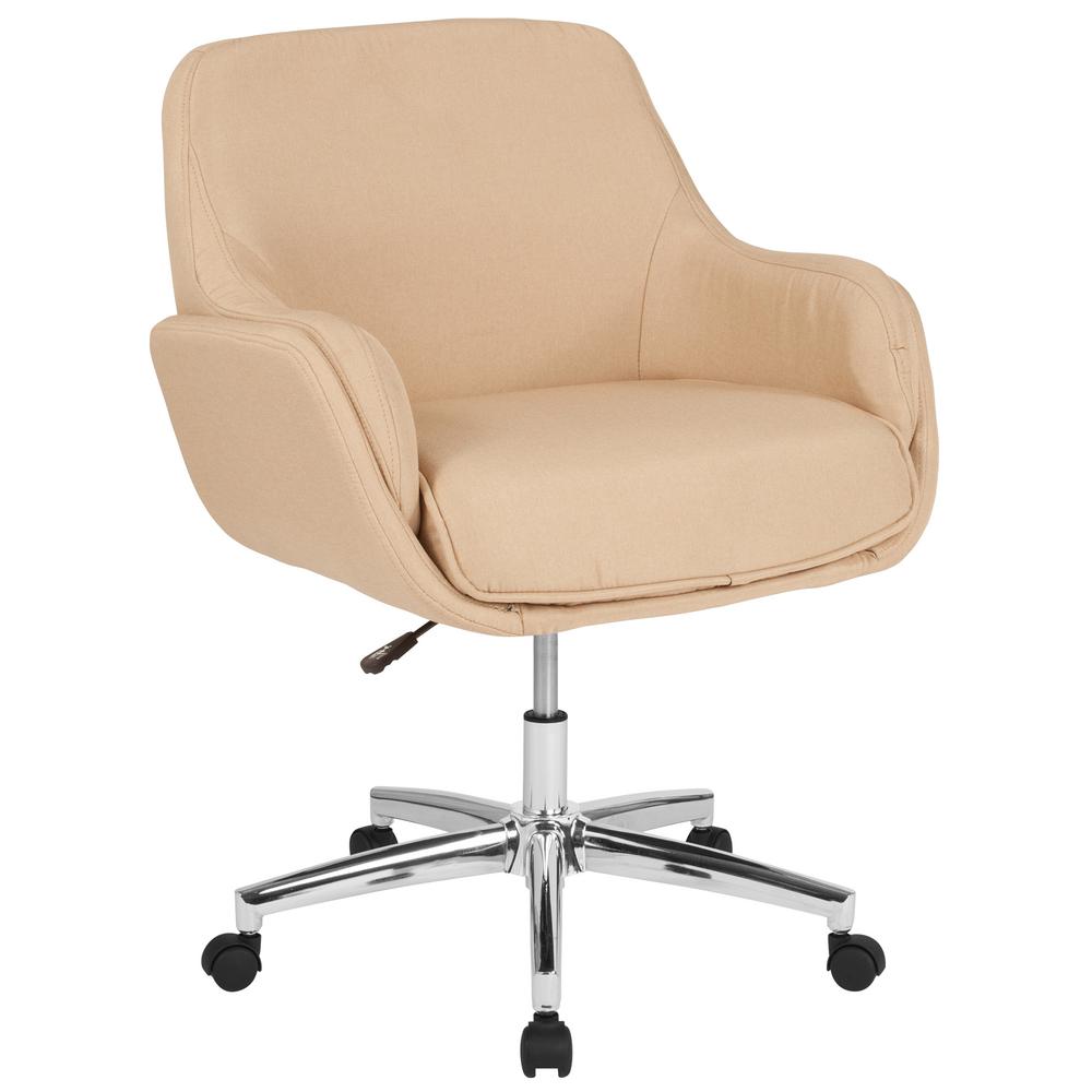 Carnegy Avenue Beige Fabric Office Desk Chair Cga Bt 232131 Be Hd