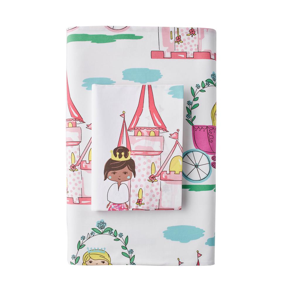 Company Kids by The Company Store Pretty Princess Multicolored 200 Thread Count Cotton Percale Queen Fitted Sheet was $44.99 now $24.97 (44.0% off)
