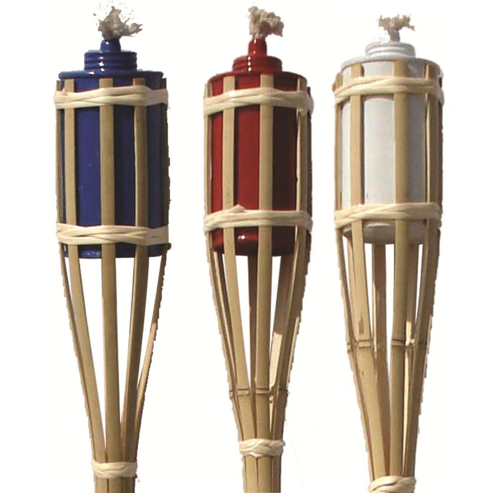 4 ft. Red/White/Blue Bamboo Torch (6Pack)Y2507 The Home Depot