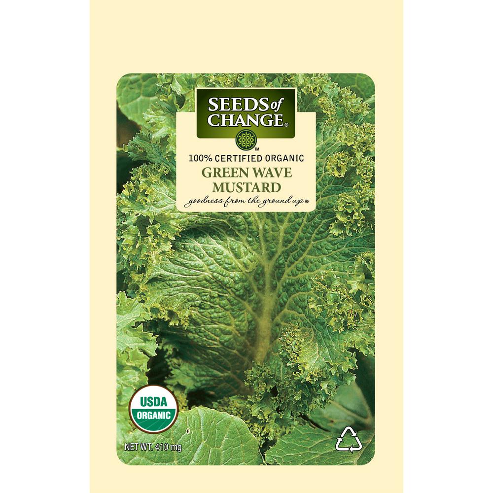 Seeds Of Change Organic Green Wave Mustard Vegetable 05092 The Home Depot