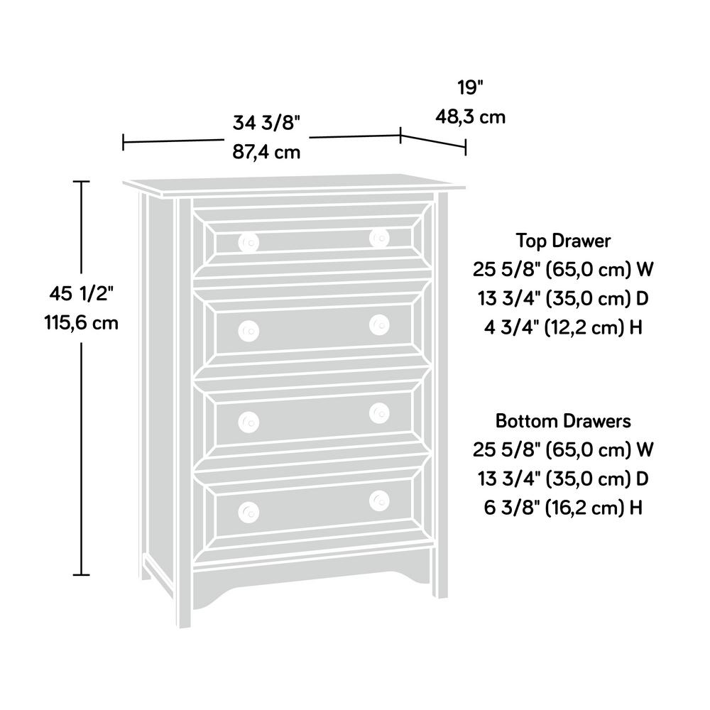 Sauder Viabella Collection 4 Drawer Curado Cherry Chest 420754