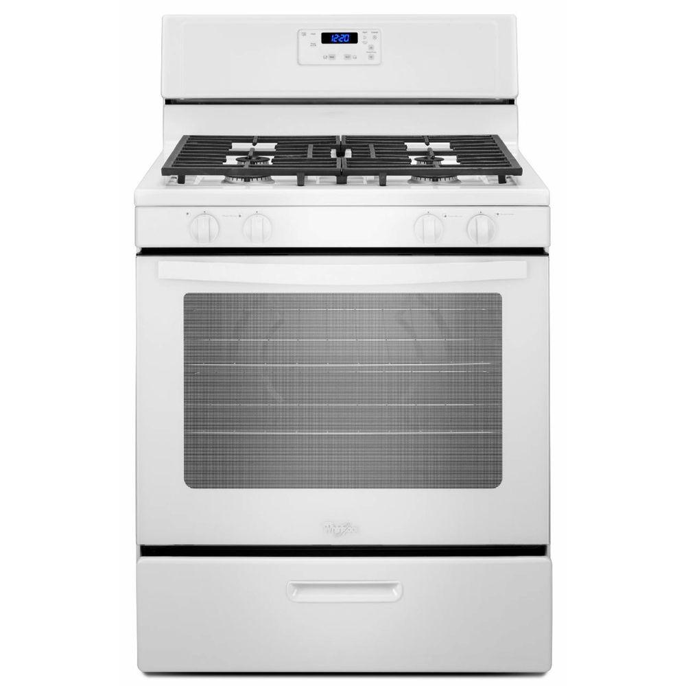 White Whirlpool Single Oven Gas Ranges Wfg320m0bw 64 1000 