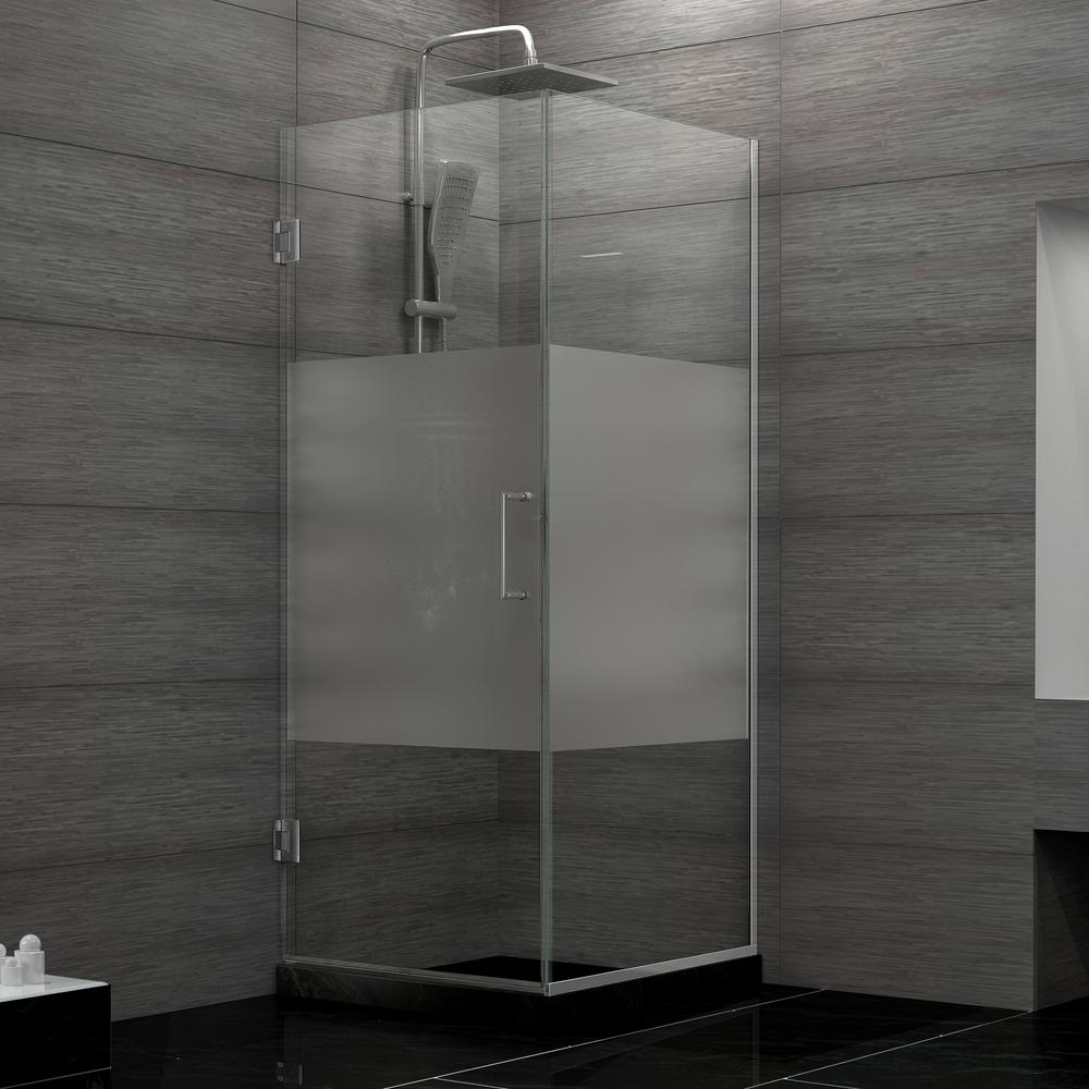 Dreamline Unidoor Plus 30 In X 30 38 In X 72 In Hinged Corner Shower Enclosure With Half