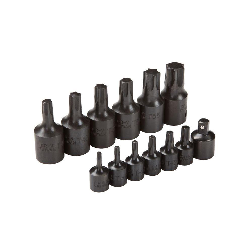 Powerbuilt 1//4/"Drive T-10 Tamper Proof Star Bit Socket 648496