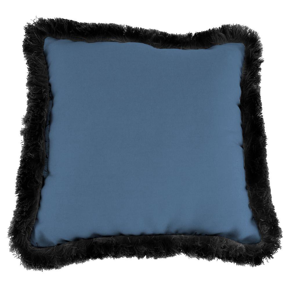 Martha Stewart Living Charlottetown Washed Blue Outdoor Throw Pillow (2
